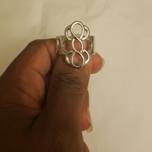 Silver stretch ring